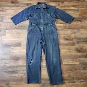 Vintage 80's Dreams Coverall Denim Jumpsuit Size Large
